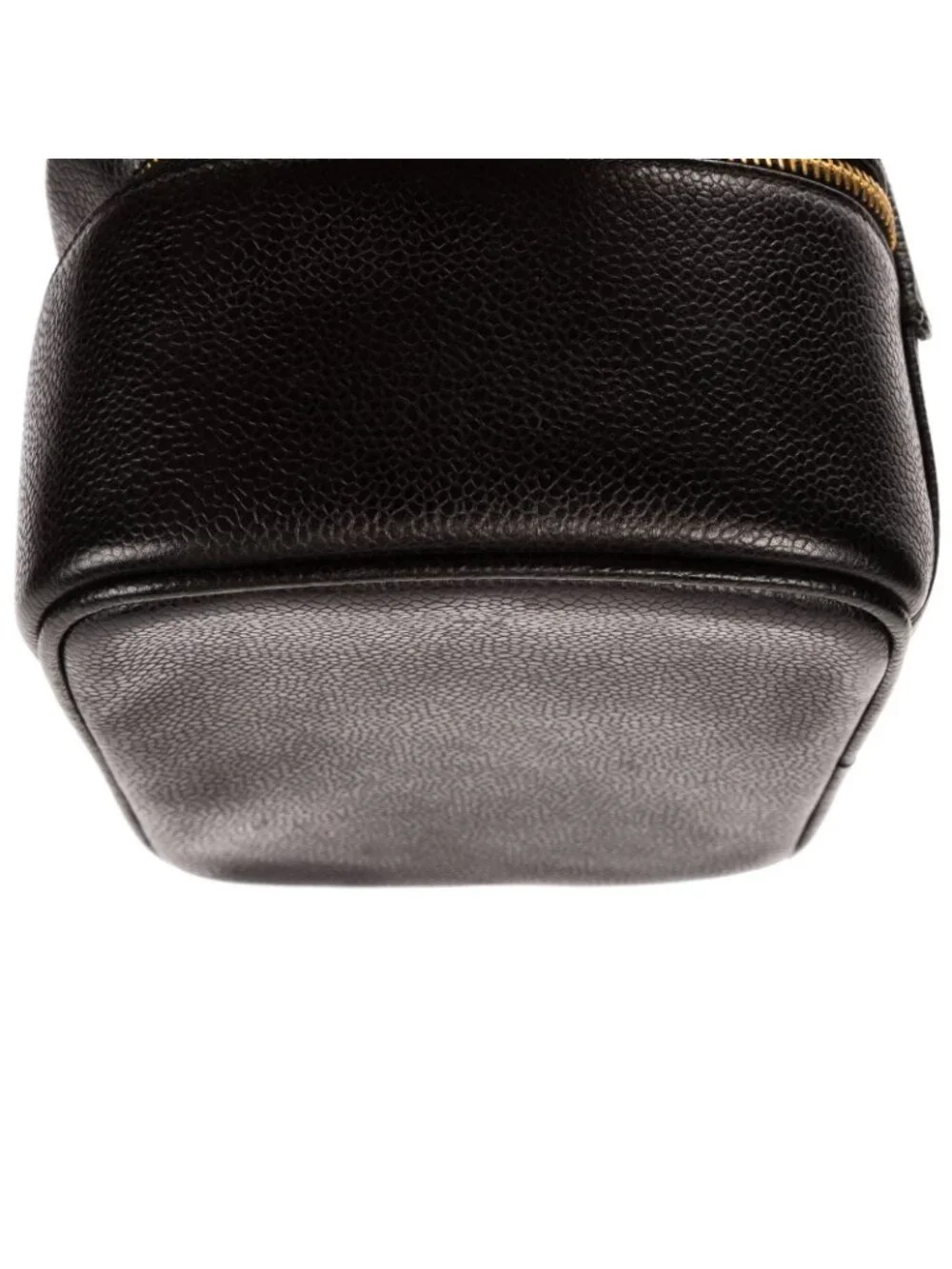 Chanel CC Logo Vanity Bag Black Caviar Leather